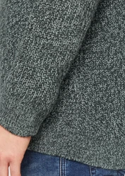 QS Strickpullover mit Rippstruktur Grün/Dunkelgrün