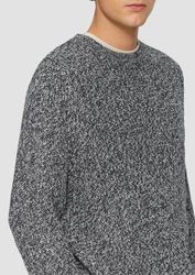 QS Strickpullover mit Rippstruktur Grau/Dunkelgrau/Hellgrau/Weiß/Grün