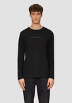 s.Oliver Langarmshirt Schwarz/Dunkelgrau