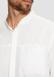 s.Oliver Langarmhemd Regular Fit Weiß/Creme
