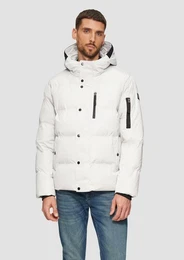 Allwetterjacke Wasserabweisende Pufferjacke mit Kapuze Tape
