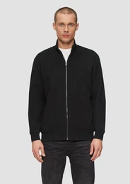 Allwetterjacke Sweatjacke aus Jacquard in Strick-Optik Logo