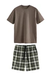 Next Pyjama Motion Flex (2 tlg) Dunkelgrün/Khaki