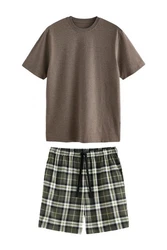 Next Pyjama Motion Flex (2 tlg) Dunkelgrün/Khaki