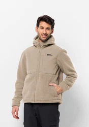 Jack Wolfskin Fleecejacke FELSLICHT HOODED JKT Beige/Khaki/Braun