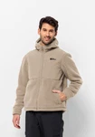 Jack Wolfskin Fleecejacke FELSLICHT HOODED JKT Beige/Khaki/Braun