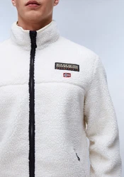Napapijri Fleecejacke TYNIK (N1J) Weiß/Creme/Lila