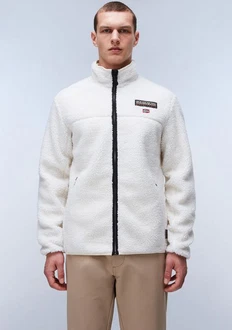 Napapijri Fleecejacke TYNIK (N1J) Weiß/Creme/Lila