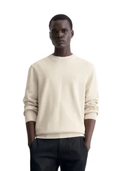 Marc O'Polo Rundhalspullover Beige/Khaki/Weiß