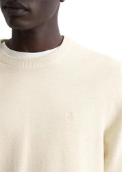 Marc O'Polo Rundhalspullover Beige/Khaki/Weiß
