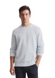 Marc O'Polo Rundhalspullover Grau/Hellblau