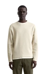 Marc O'Polo Rundhalspullover Khaki/Beige/Weiß/Gelb/Creme