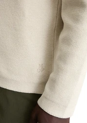 Marc O'Polo Rundhalspullover Khaki/Beige/Weiß/Gelb/Creme