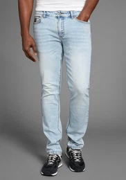 Straight-Jeans Hutch gerade Beinform, teilweise mit modischen Destroyed-Effekten