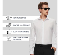 D'S DAMAT Businesshemd mit italienischem Kragen Weiß/Creme