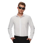 D'S DAMAT Businesshemd mit italienischem Kragen Weiß/Creme