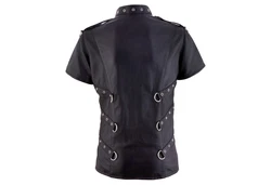 The Black Rose Hemdjacke Lederhemd Sinan Schwarz