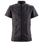The Black Rose Hemdjacke Lederhemd Sinan Schwarz