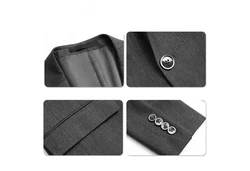 Allthemen Anzug Herren Slim Fit Businessanzug Dunkelgrau/Dunkelblau/Grau