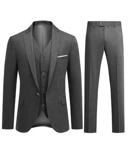 Allthemen Anzug Herren Slim Fit Businessanzug