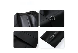 Allthemen Anzug Herren Slim Fit Businessanzug Dunkelgrau/Schwarz/Grau