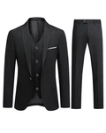 Allthemen Anzug Herren Slim Fit Businessanzug Dunkelgrau/Schwarz/Grau