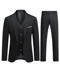 Allthemen Anzug Herren Slim Fit Businessanzug Dunkelgrau/Schwarz/Grau
