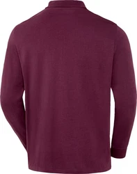 Jacques Britt Langarm-Poloshirt Superweich Dunkelrot/Bordeaux