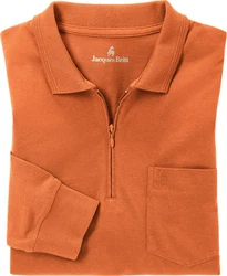 Jacques Britt Langarm-Poloshirt Superweich Orange