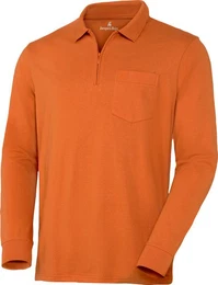 Langarm-Poloshirt Superweich mit hohem Baumwoll-Anteil