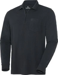 Jacques Britt Langarm-Poloshirt Superweich Schwarz/Blau/Dunkelblau/Dunkelgrau