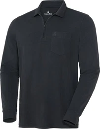 Langarm-Poloshirt Superweich mit hohem Baumwoll-Anteil