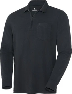 Jacques Britt Langarm-Poloshirt Superweich Schwarz/Blau/Dunkelblau/Dunkelgrau