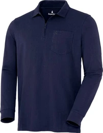 Langarm-Poloshirt Superweich mit hohem Baumwoll-Anteil