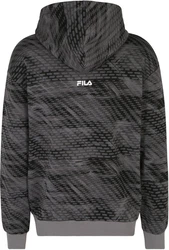 Fila Kapuzenpullover Taviano Aop Hoody Schwarz/Rot/Dunkelgrau/Grau