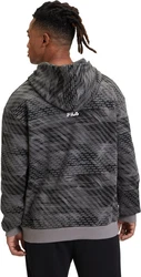 Fila Kapuzenpullover Taviano Aop Hoody Schwarz/Rot/Dunkelgrau/Grau