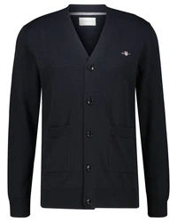 Gant Strickjacke CLASSIC COTTON V-CARDIGAN Schwarz