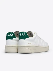 VEJA V-90 Sneaker Weiß/Dunkelgrün/Creme/Beige/Grün