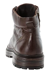 camel active Boot mit Reisverschluss Schnürschuh Braun/Dunkelbraun