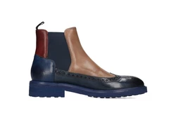 Melvin & Hamilton Stiefelette Trevor Hellblau/Dunkelblau/Braun/Blau