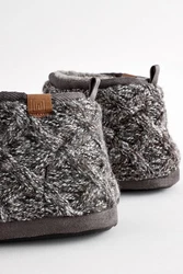 Next Gestrickte Hausstiefel Schwarz/Dunkelgrau/Grau/Hellgrau