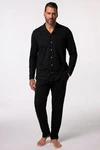 JP1880 Schlafanzug Homewear OEKO-TEX Zweiteiler Schwarz