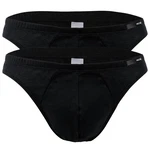 Hom Slip Herren Micro Briefs Plumes 2er Pack Schwarz