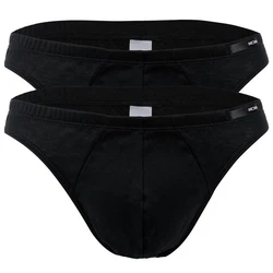 Hom Slip Herren Micro Briefs Plumes 2er Pack Schwarz