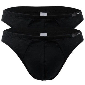 Hom Slip Herren Micro Briefs Plumes 2er Pack Schwarz