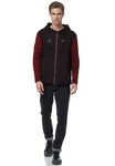 Rusty Neal Strickjacke mit Kapuze Braun/Dunkelrot/Bordeaux