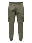ONLY & SONS Cargohose ONSCAM STAGE CARGO CUFF LIFE NOOS Dunkelgrün/Khaki