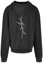 Mister Tee Thorned Mask Oversized Hoody Dunkelgrau/Schwarz/Braun/Grau