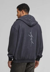 Mister Tee Thorned Mask Oversized Hoody Dunkelgrau/Schwarz/Braun/Grau