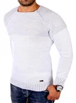 Reslad Strickpullover Herren Two Tone Rundhals Pullover RS-16081 